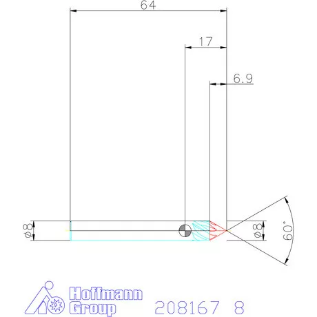 Garant Garant Diabolo VHM spirális sorjázó 60° 8 mm