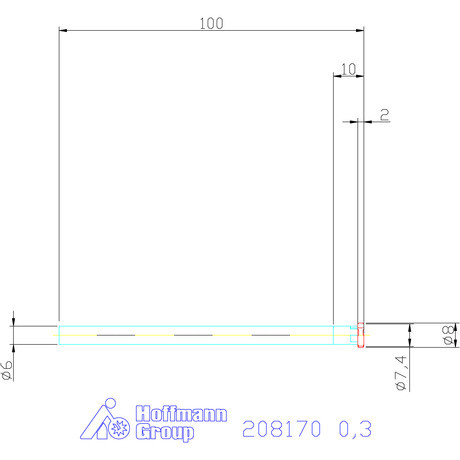 Garant VHM saroklekerekítő maró, kétoldalas 0,3 mm