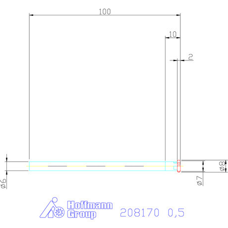 Garant VHM saroklekerekítő maró, kétoldalas 0,5 mm