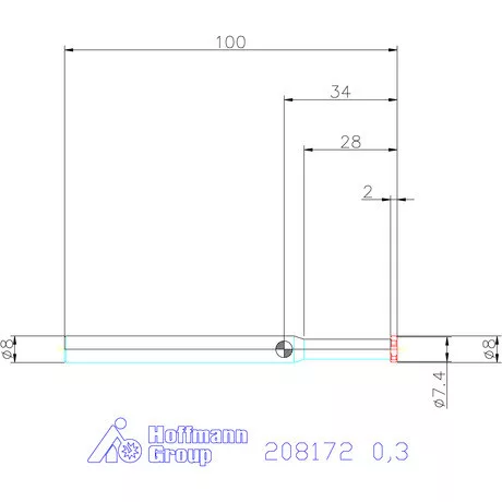 Garant VHM saroklekerekítő maró, kétoldalas 0,3 mm