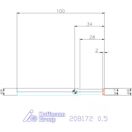 Garant VHM saroklekerekítő maró, kétoldalas 0,5 mm