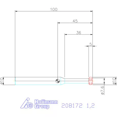 Garant VHM saroklekerekítő maró, kétoldalas 1,2 mm