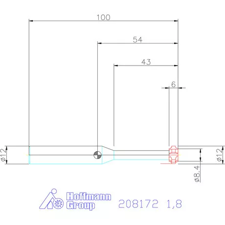 Garant VHM saroklekerekítő maró, kétoldalas 1,8 mm