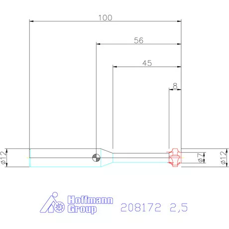 Garant VHM saroklekerekítő maró, kétoldalas 2,5 mm