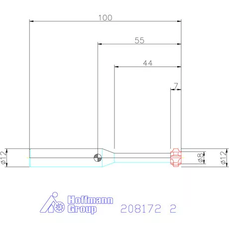 Garant VHM saroklekerekítő maró, kétoldalas 2 mm