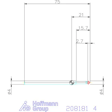 Garant Keményfém előre-/hátrasorjázó spirálszöggel 4 mm