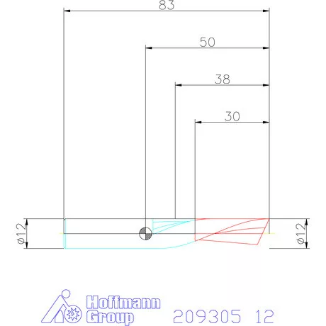 Garant VHM maró balspirállal 12 mm
