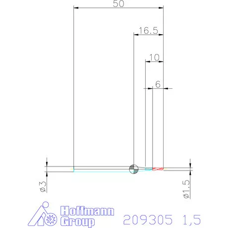 Garant VHM maró balspirállal 1,5 mm