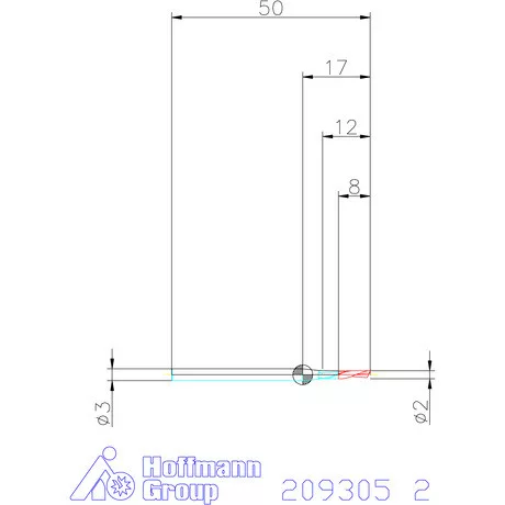 Garant VHM maró balspirállal 2 mm
