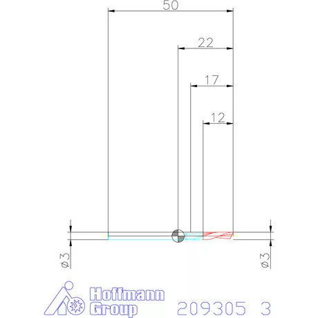 Garant VHM maró balspirállal 3 mm