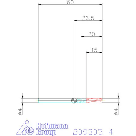 Garant VHM maró balspirállal 4 mm