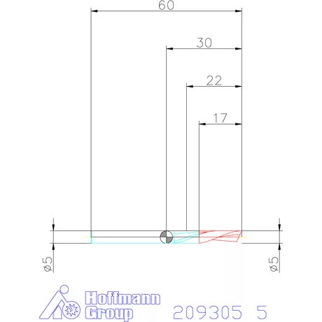 Garant VHM maró balspirállal 5 mm