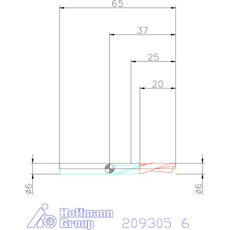 Garant VHM maró balspirállal 6 mm