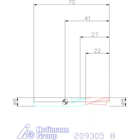 Garant VHM maró balspirállal 8 mm