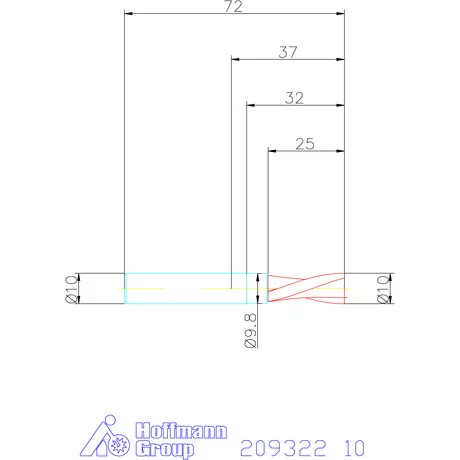 Garant VHM maró balspirállal 10 mm