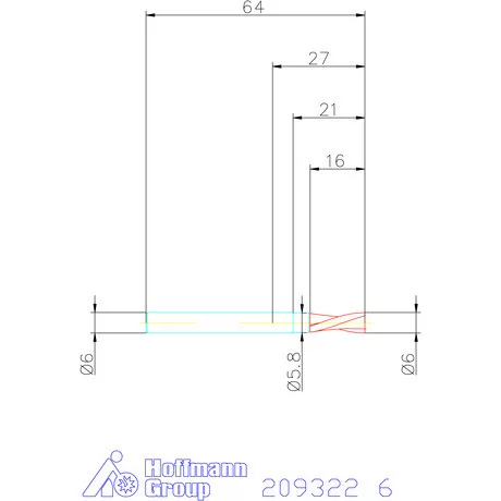 Garant VHM maró balspirállal 6 mm
