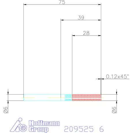 Garant VHM maró Egyenes vágás 6 mm