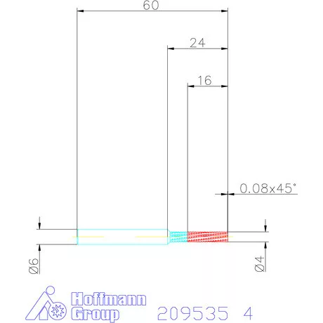 Garant VHM maró toló forgácsolás 4 mm