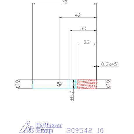Garant Composite VHM maró, toló forgácsolás 10 mm