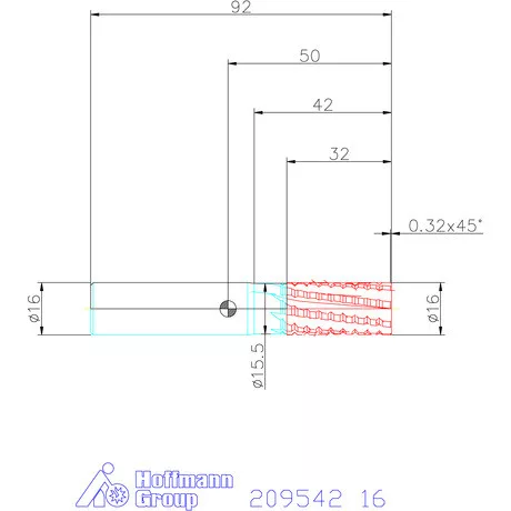 Garant Composite VHM maró, toló forgácsolás 16 mm