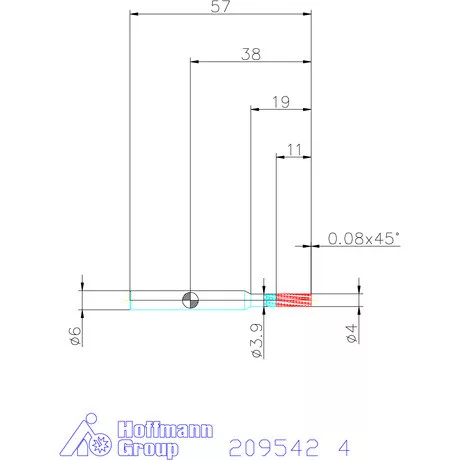 Garant Composite VHM maró, toló forgácsolás 4 mm
