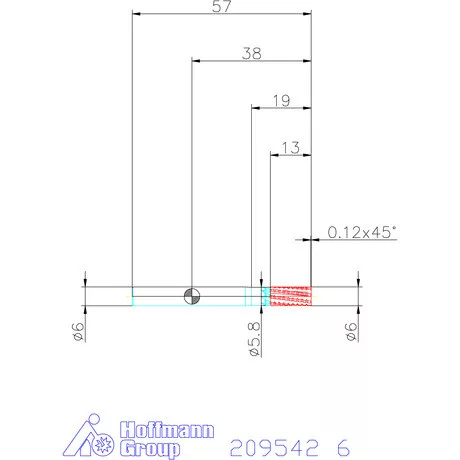 Garant Composite VHM maró, toló forgácsolás 6 mm
