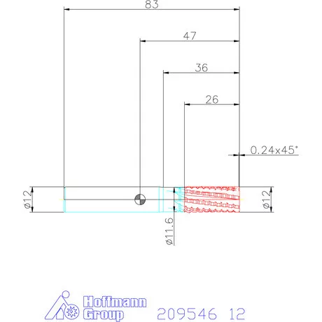 Garant Composite VHM maró, húzó forgácsolás 12 mm