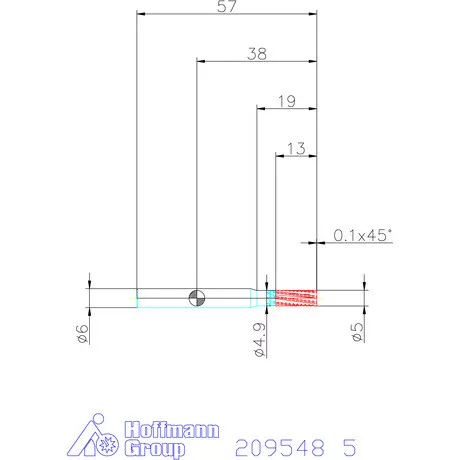 Garant Composite VHM maró, toló forgácsolás 5 mm