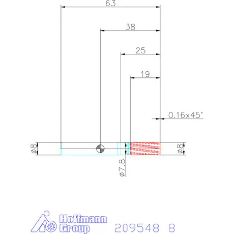 Garant Composite VHM maró, toló forgácsolás 8 mm