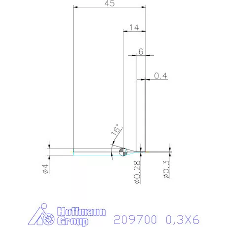Garant VHM mikromaró 0,3X6 mm