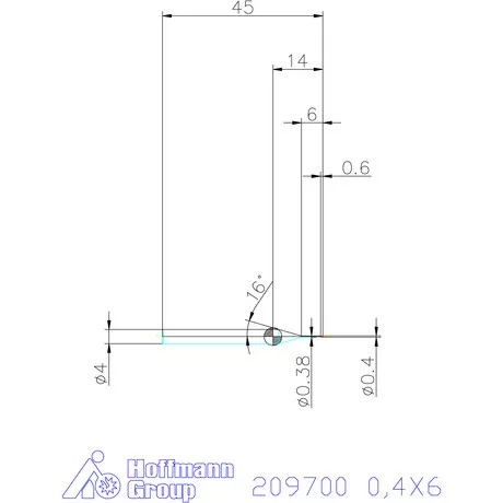 Garant VHM mikromaró 0,4X6 mm