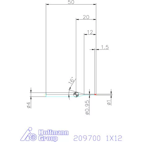 Garant VHM mikromaró 1X12 mm