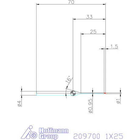 Garant VHM mikromaró 1X25 mm
