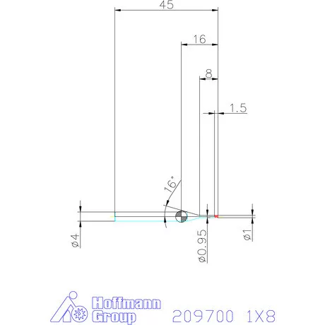Garant VHM mikromaró 1X8 mm