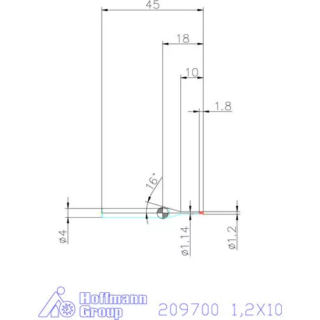 Garant VHM mikromaró 1,2X10 mm