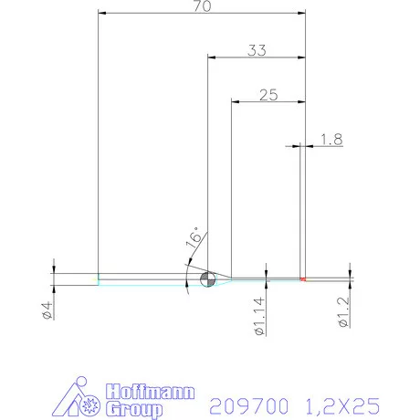 Garant VHM mikromaró 1,2X25 mm