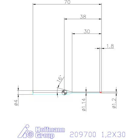 Garant VHM mikromaró 1,2X30 mm