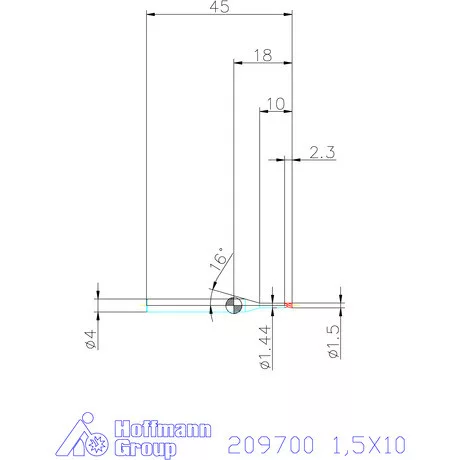 Garant VHM mikromaró 1,5X10 mm