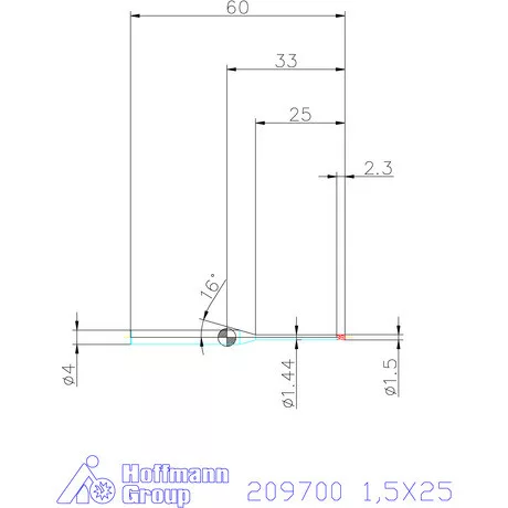 Garant VHM mikromaró 1,5X25 mm
