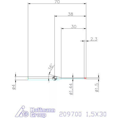 Garant VHM mikromaró 1,5X30 mm