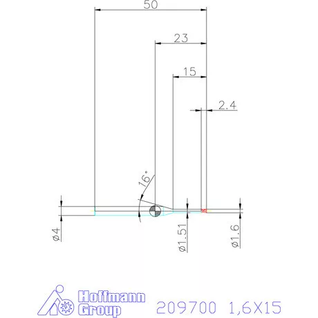 Garant VHM mikromaró 1,6X15 mm