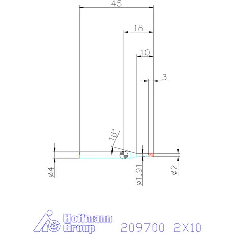 Garant VHM mikromaró 2X10 mm
