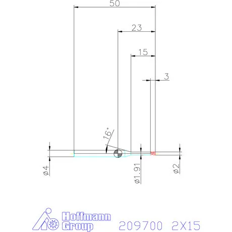 Garant VHM mikromaró 2X15 mm