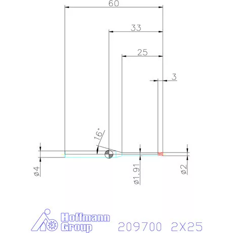 Garant VHM mikromaró 2X25 mm