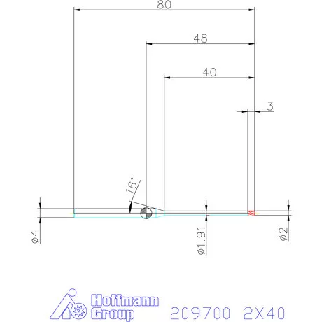 Garant VHM mikromaró 2X40 mm
