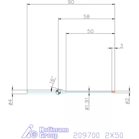Garant VHM mikromaró 2X50 mm