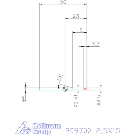 Garant VHM mikromaró 2,5X15 mm