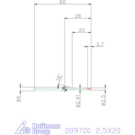 Garant VHM mikromaró 2,5X20 mm