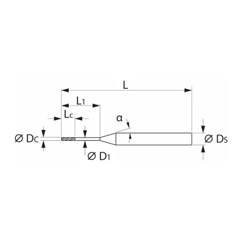 Garant VHM mikromaró 2,5X40 mm