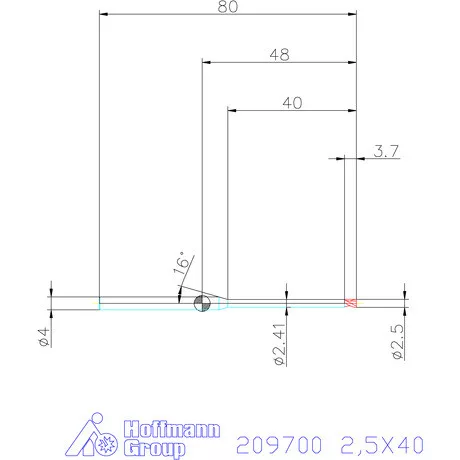 Garant VHM mikromaró 2,5X40 mm